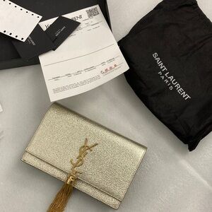 Kate mini Gold clutch bag